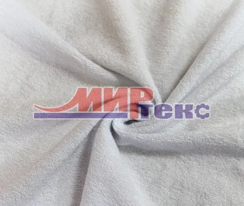 Cotton Terry Cloth Fabric (100% Cotton) Bleached Plush One-Sided Loop