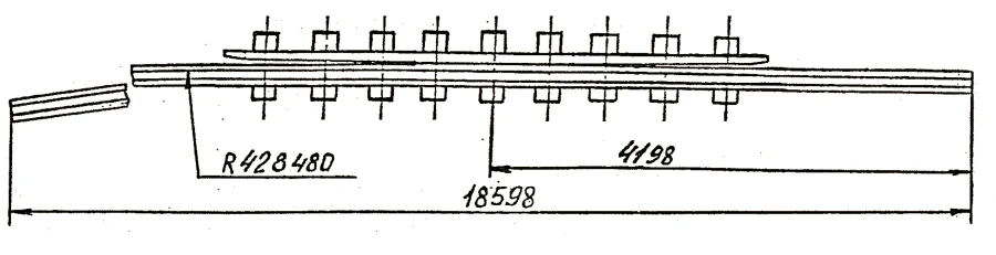 Crossover Rail with Counter Rail for Switches Project 2901.04.000-03