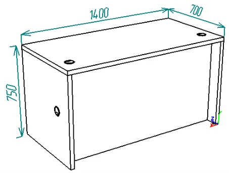 Work Desk 1400 - Durable and Functional Design