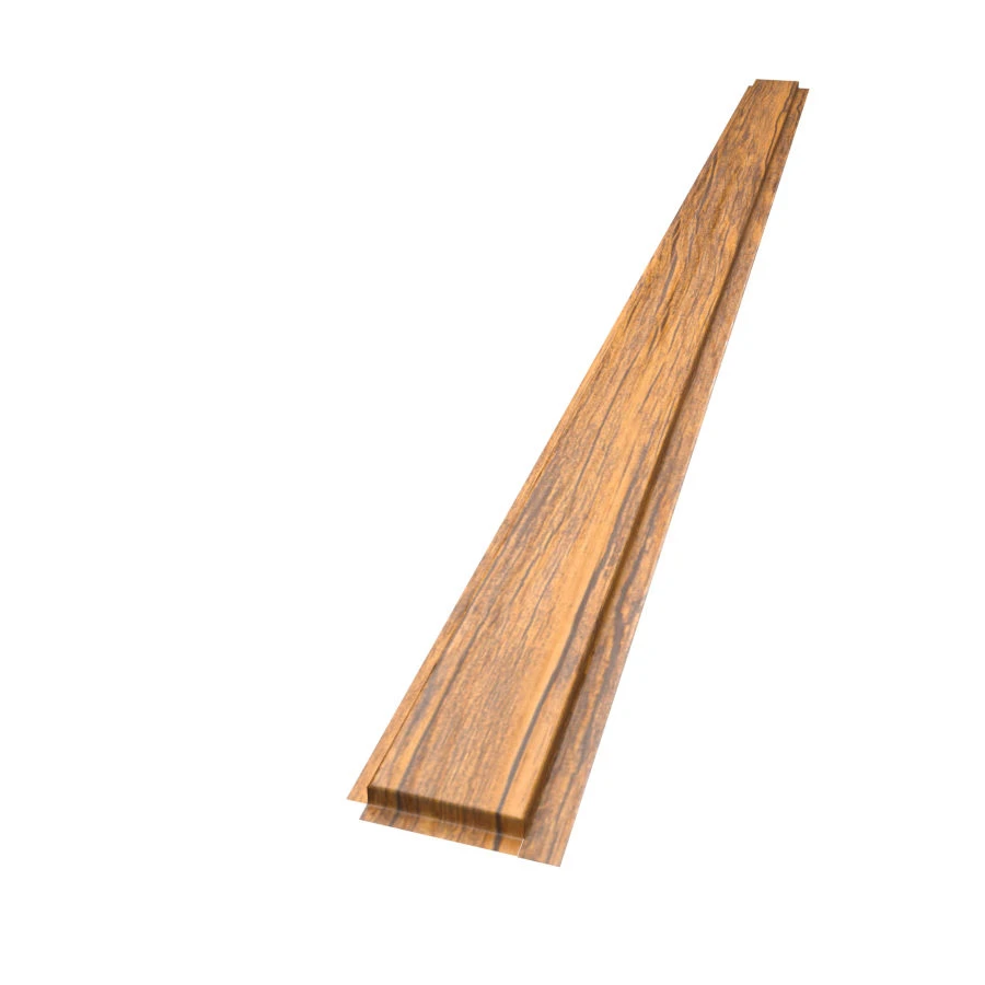 Linear Metal Panel "Yar Panel" -L Narrow (145x2470 mm) Walnut Finish 0.45 mm