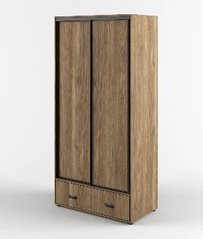 Kyoto 2-Door Wardrobe with Drawers, Art. KG3
