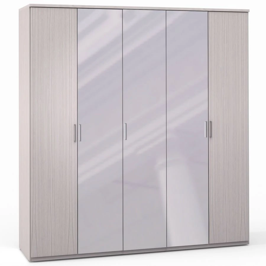 Universal Wardrobe FU1 with Mirror (5 Doors) - Flash Bedroom Set