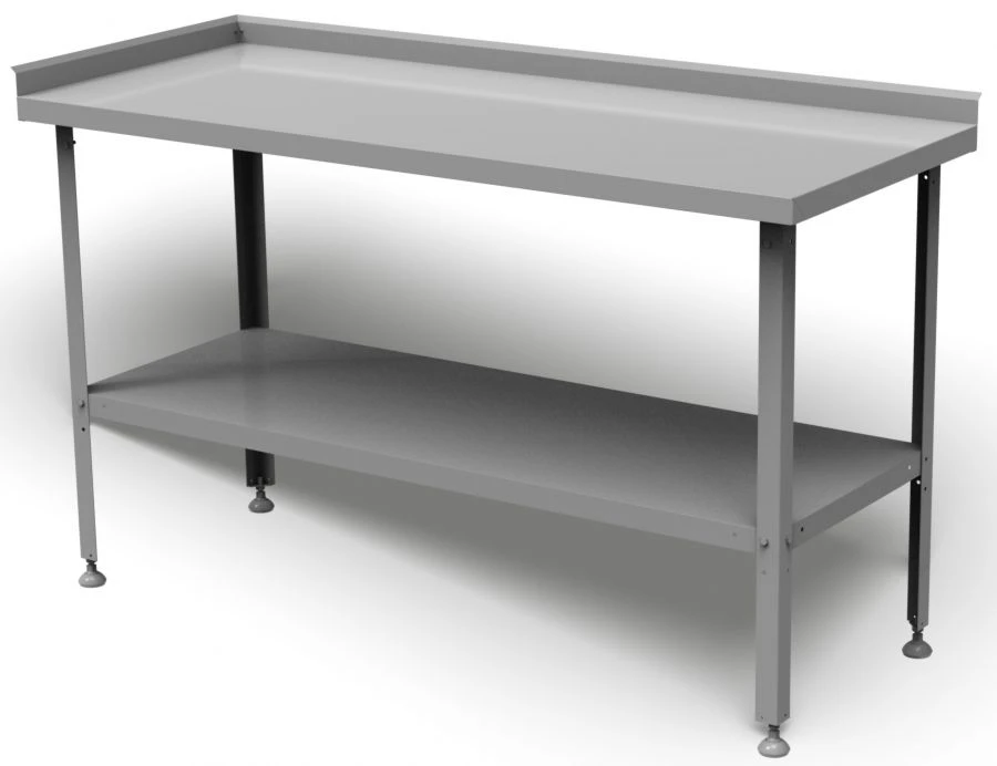 Food Preparation Table with Two Edges, Solid Shelf SRP-2l-0.6/0.6-P