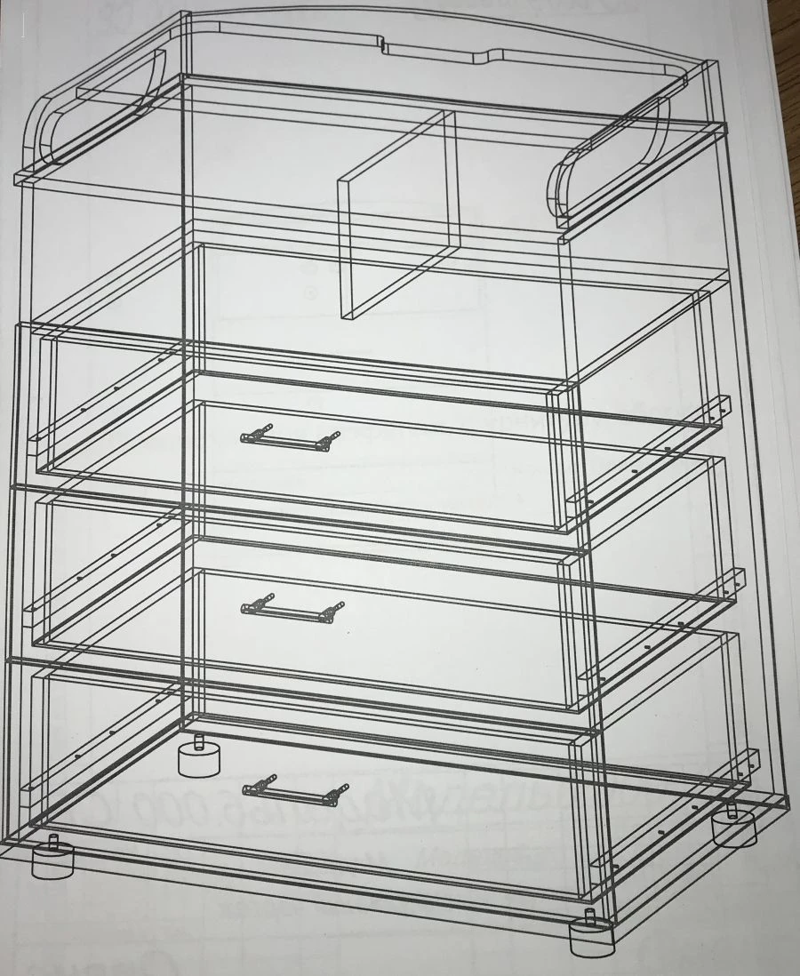 Wooden Bedroom Nightstand Model 6