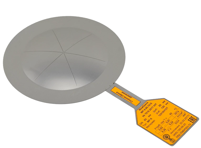 MR-5 Safety Membrane (Rupture Disc) for Pressure Relief