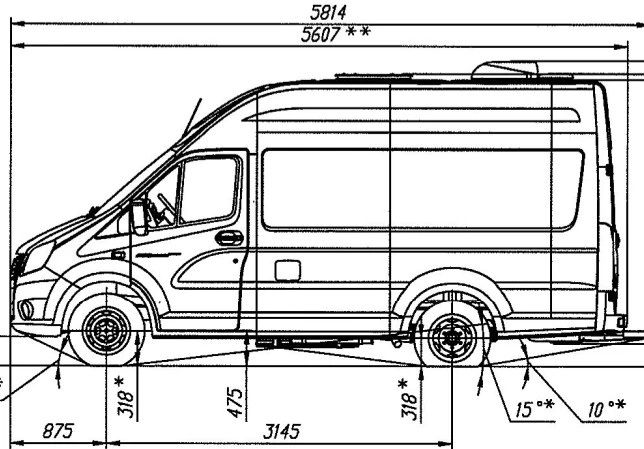 GAZelle NN Chassis A69R22 with Diesel Engine