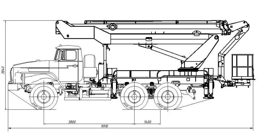 KTA-32 Aerial Work Platform on Ural 4320 Chassis