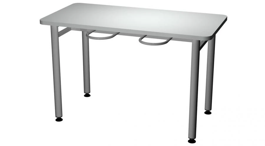 4-Seater Dining Table with Stool Holder 1300x600x750mm