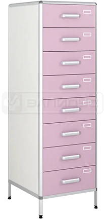 8-Drawer Filing Cabinet on Aluminum Frame - SHK-4KN