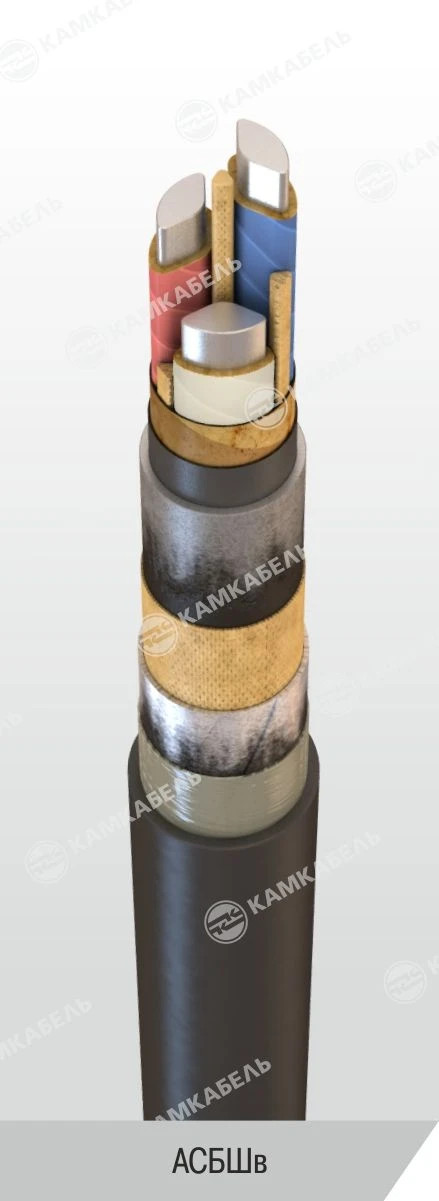 Power Cable with Aluminum Conductors and Paper Insulation, 6/10 kV