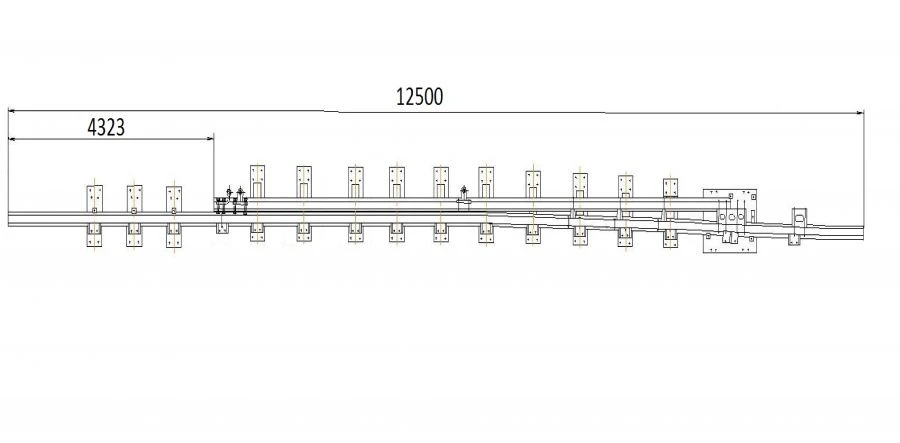Curved Rail Type R50 with Straight Point SP 575-01