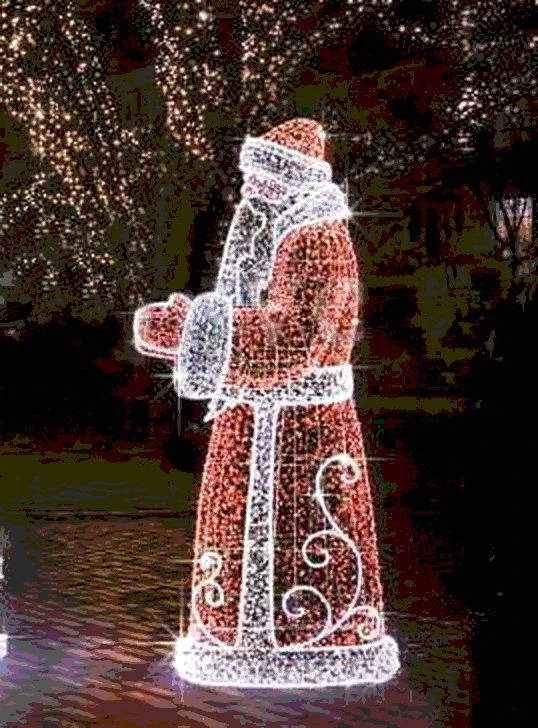 Decorative Outdoor Illumination "Santa Claus" - Framework Light Fixture