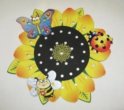 Educational Lacing Game "Sunflower" - Large Size
