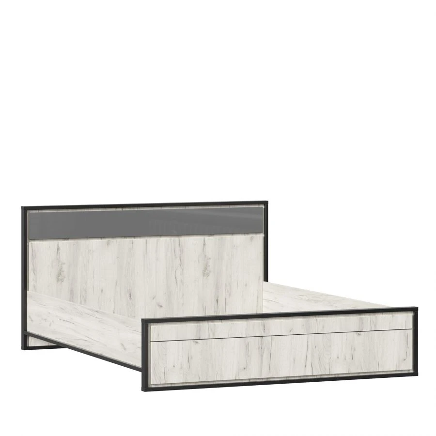 Techno LD.678140.000 Bed 1600 (White Kraft Oak / Gray Slate)