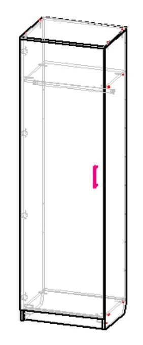 Single-Door Wardrobe G5 - Durable and Stylish Design