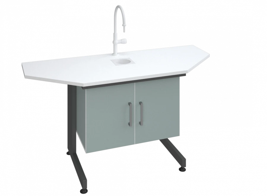 Low Laboratory Table with Sink Type 2
