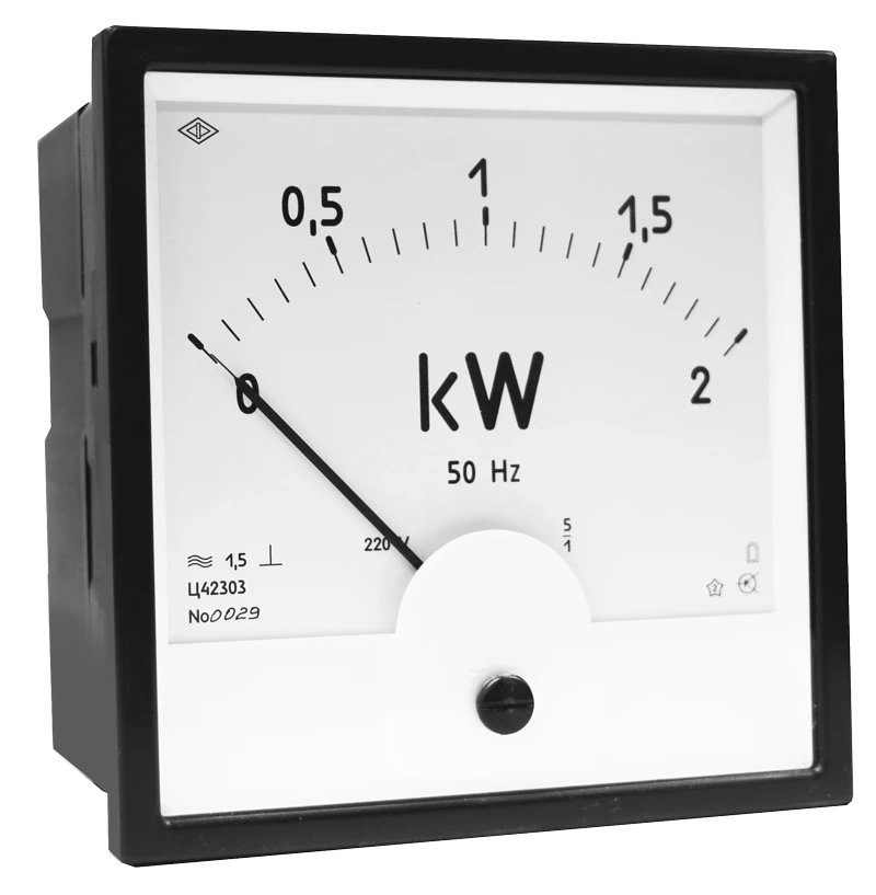 Wattmeters and Varmeters for Panel Use Model Ц42303