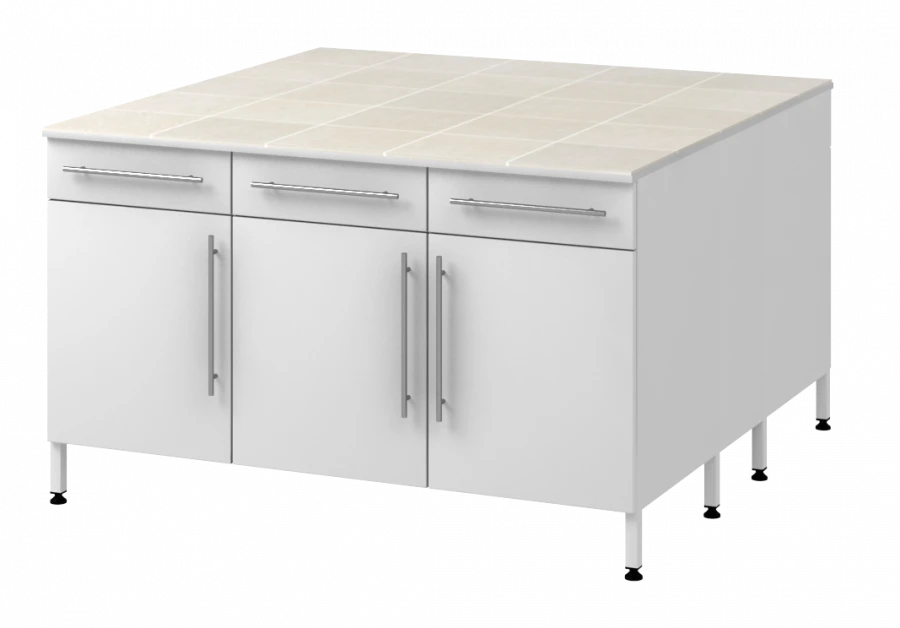 Island Table with Two Metal Support Pedestals 1500 OTYAKp