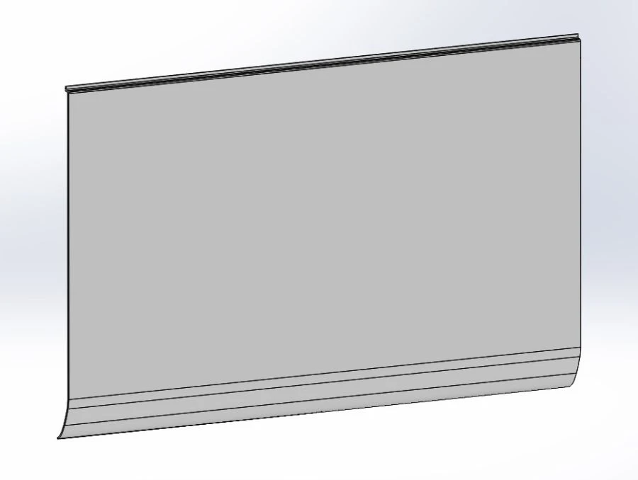 Polyester Fiberglass Panel L=1559 for Vehicle Cladding