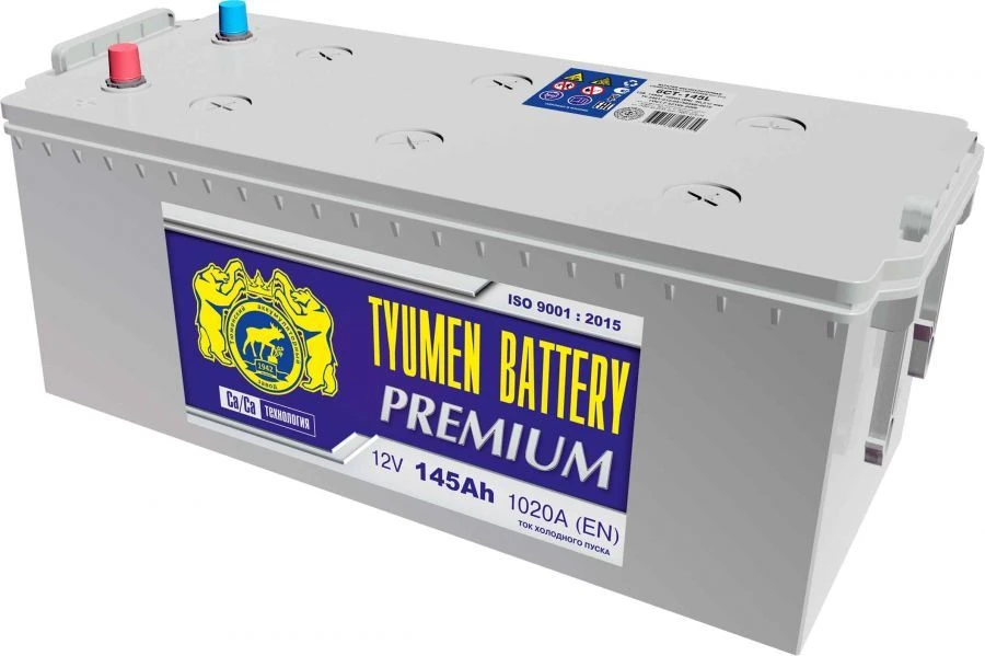 Lead Acid Starter Battery TYUMEN BATTERY 6СТ-145C PREMIUM