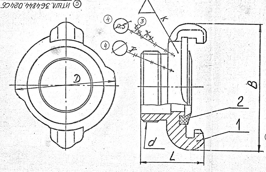 DN 50 Fire Hose Coupling Head, PN 1.0 MPa ITSHL.364844.024