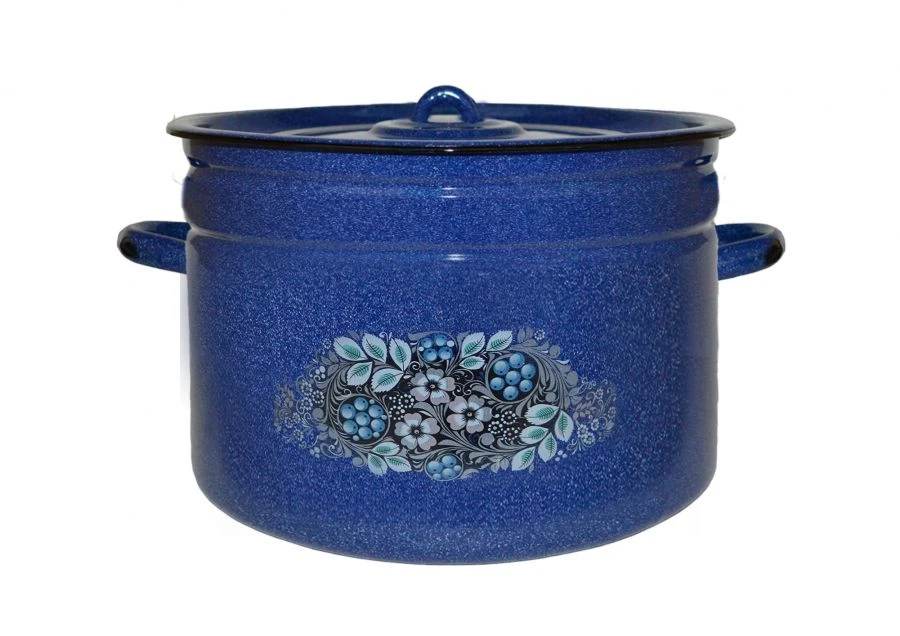 Steel Enamel Food Storage Tank with Lid, 24L