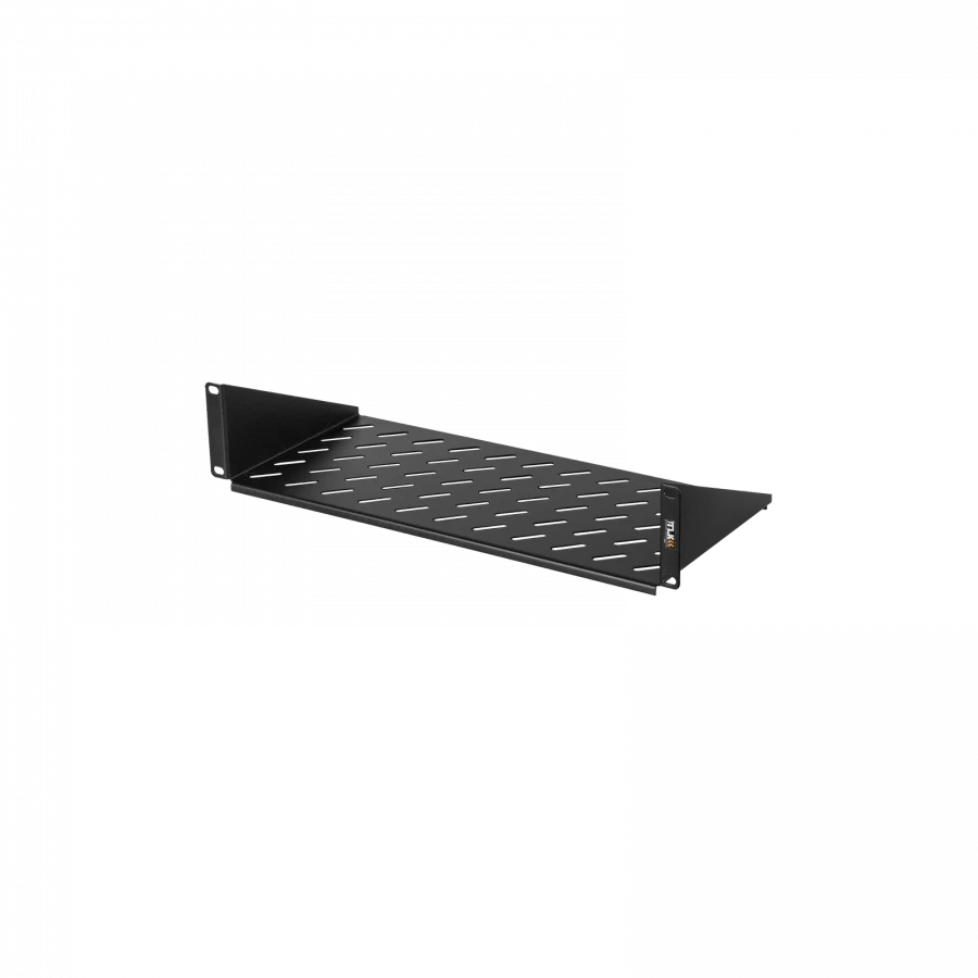 Front Shelf 19 Inches, 2U, 200mm Depth, Black, TLK-SHFR-200-BK