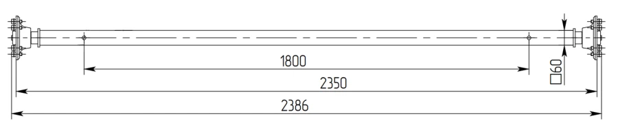 Trailer Axle Category O1 817718.025-07.06.800