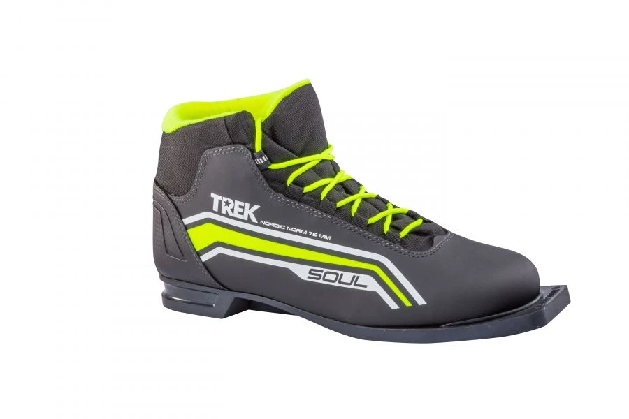 Trek Soul1 Black Ski Boots with Neon Lime Logo NN75