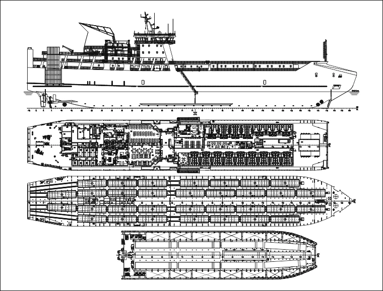 Heavy-Duty Automobile-Rail Ferry with Ice-Class Arc5 Certification CNF11CPD