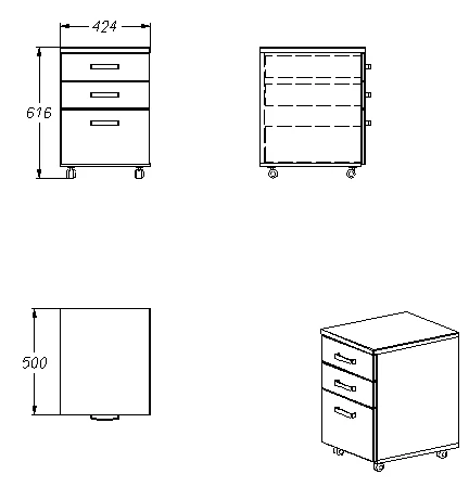 Document Storage Cabinet for Office Supplies and Equipment - Series 335