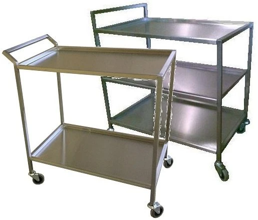 Stainless Steel Serving Trolley for Efficient Food Delivery