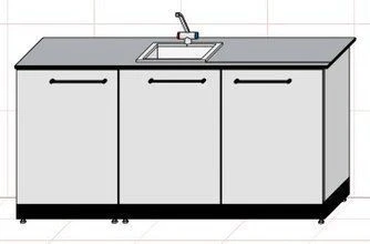 Laboratory Washing Table Metal Customizable