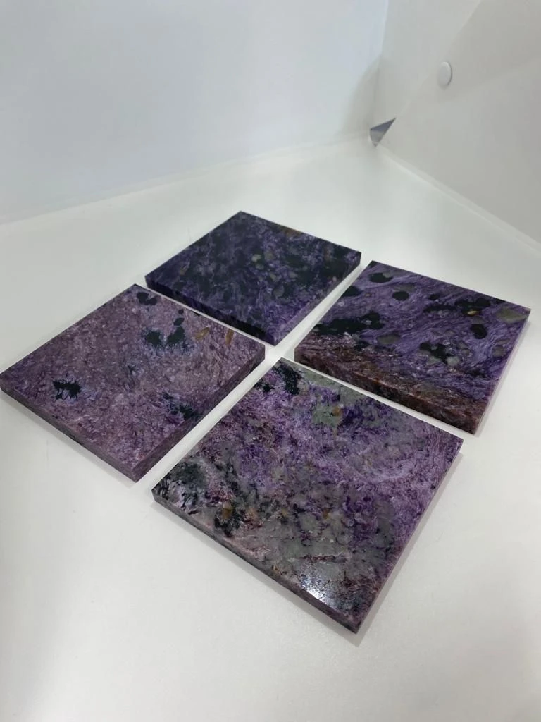 Decorative Charoite Tile for Interior and Exterior Finishing
