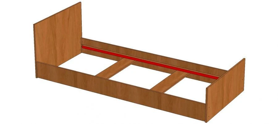 Student Bed with Metal Legs and LDSP Frame