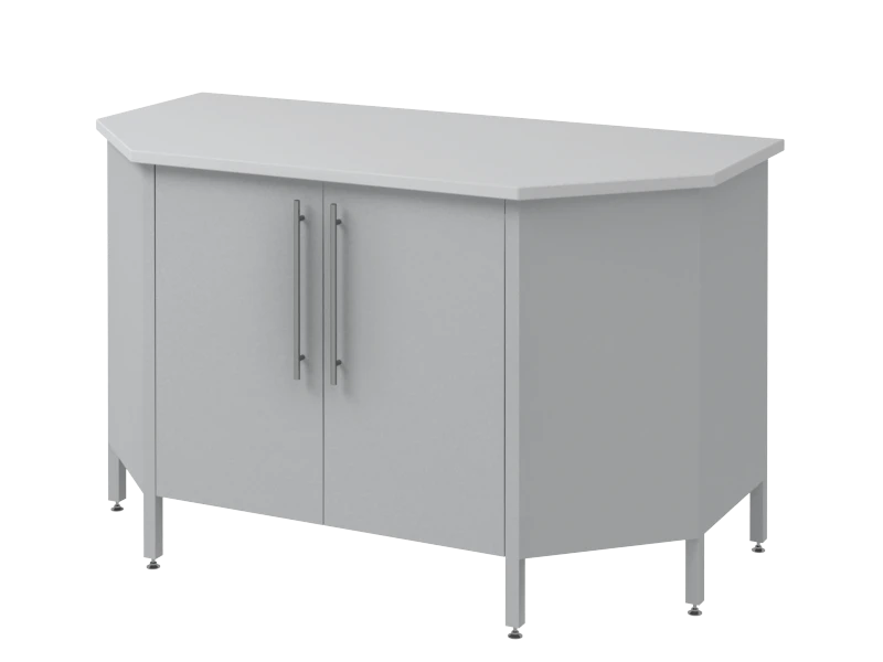 High Laboratory End Table with Cabinet Mod.-1500 SLTTKp