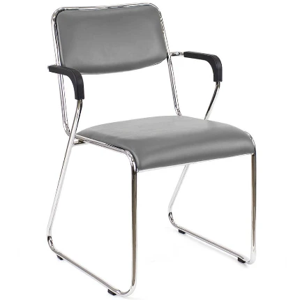 Visitor Chair Type 1 - Metal Frame, Lumbar Support