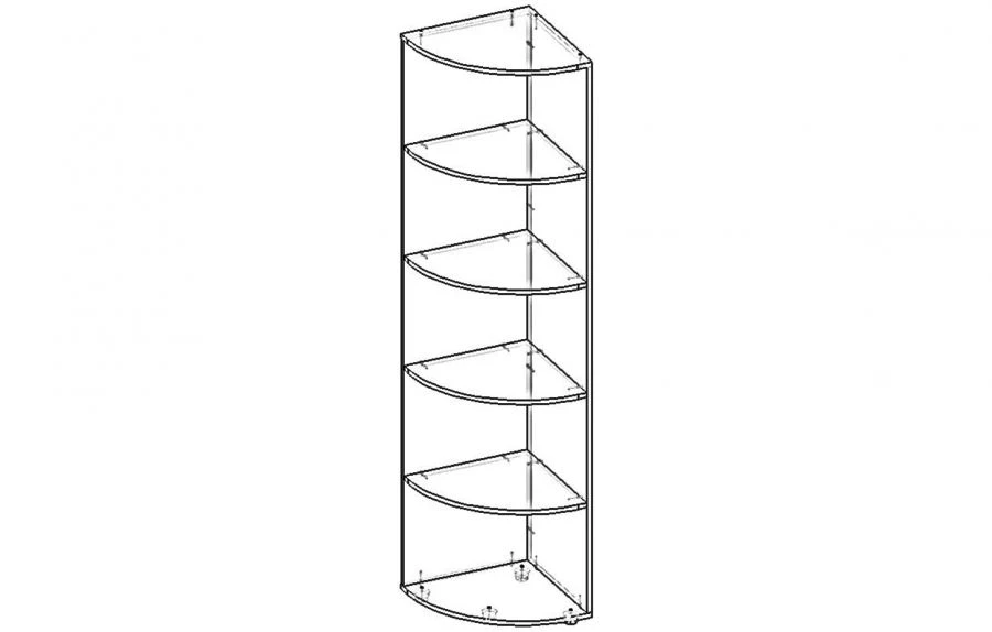 Corner Shelving Unit (Burokrat Series)