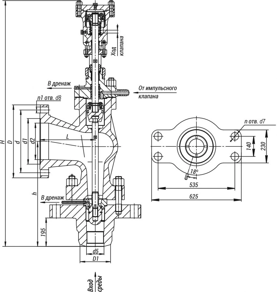 Safety Relief Valve for Impulse Protection Device 7c-6-1
