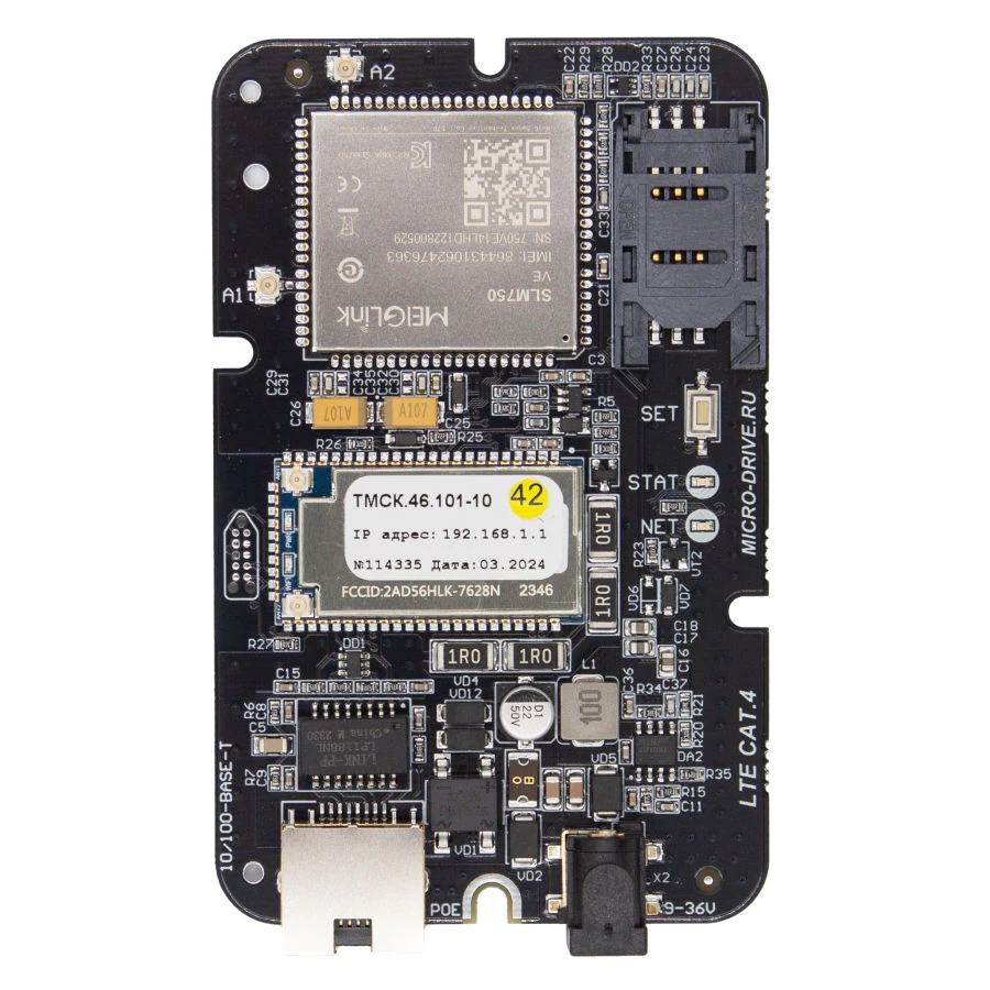 Built-in 4G Router with Wi-Fi and LTE Cat.4 Modem, Microdrive Tandem 4GL-OEM-11