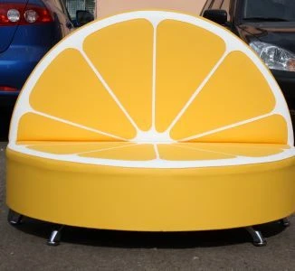 Lemon Eco-Leather Sofa for Preschool Kids - Model 468