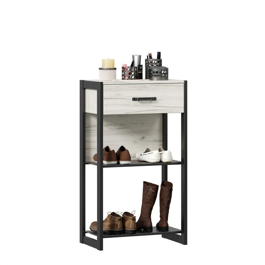 Technological LD.678300.000 Storage Cabinet (White/Black Craft Oak)