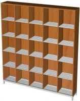 Open Shelf Unit with 4 Compartments for Storage