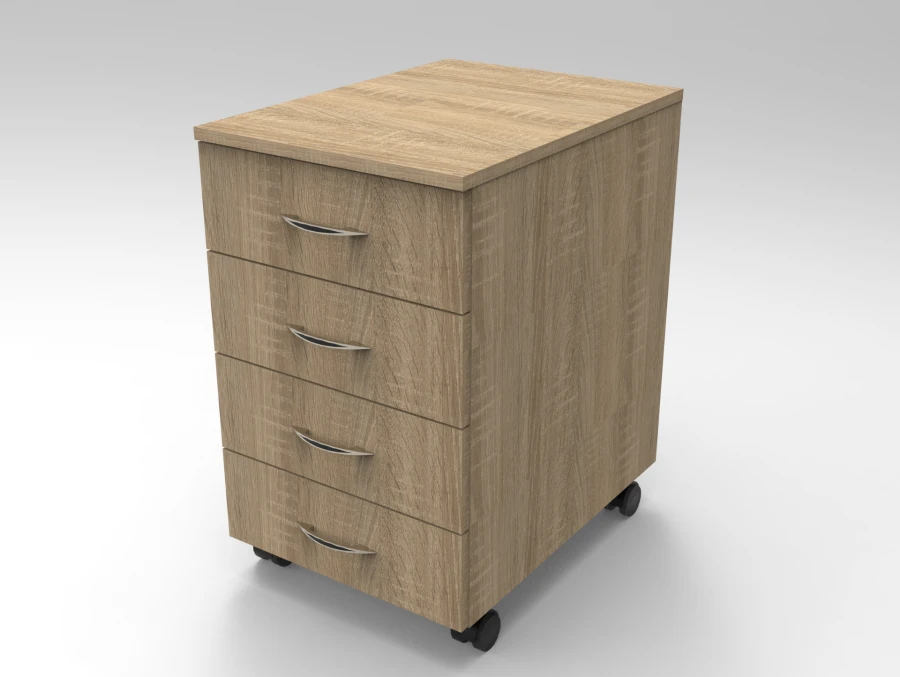 Mobile Drawer Cabinet with 4 Drawers Model TP59.04.4Y
