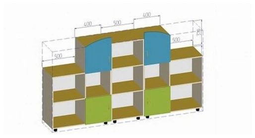 Children's Wall Unit "Bell" Model S.06.40