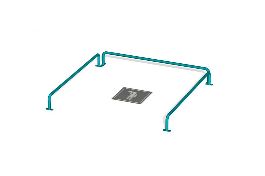 Kettlebell Snatch Test Complex with Safety Zone 2x2m and 16kg Kettlebell