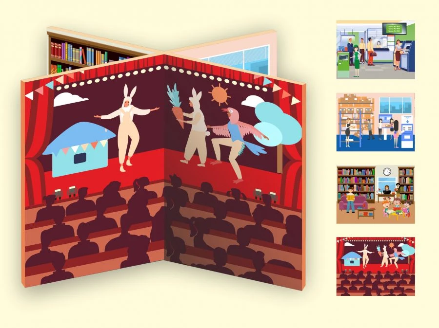 Interactive 4-in-1 Role-Playing Game Panel for Public Institutions