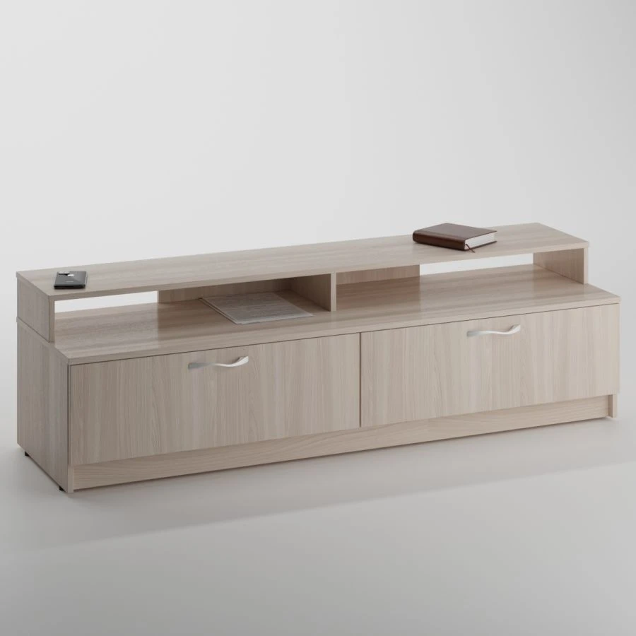 Two-Drawer Side Cabinet with Two Narrow Niches