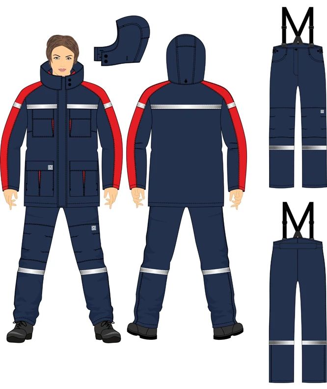 Women's Protective Suit Against Arc Flash and Low Temperature Hazards