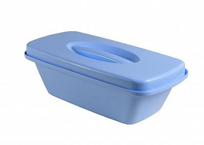 Polymer Container with Perforated Bottom and Lid for Pre-Sterilization Cleaning